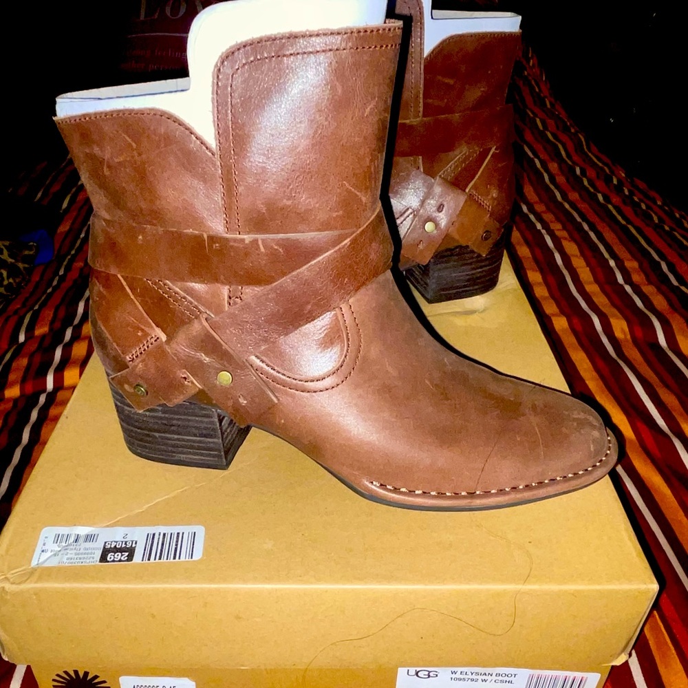 Brand new in box Brown leather Uggs